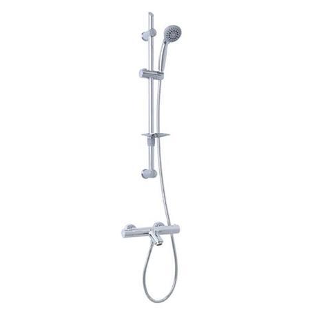 Peru Deluxe Wall Mounted Bath Shower Mixer & Eco Slide Rail Kit
