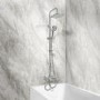 Peru Deluxe Wall Mounted Bath Shower Mixer with Vision Riser Rail Kit