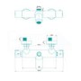 Peru Deck Mounted Bath Shower Mixer - No Rail Kit 