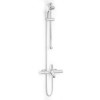 Peru Deluxe Wall Mounted Bath Shower Mixer with Rina Rail Kit 