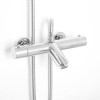 Peru Deluxe Wall Mounted Bath Shower Mixer with Rina Rail Kit 