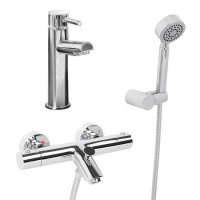 Peru Wall Mounted Bath Shower Mixer Circo Handset and Peru Basin Mixer Peru Wall Mounted Bath Shower Mixer Circo Handset and Peru Basin Mixer