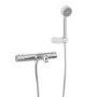 Focus Thermostatic Wall Mounted Bath Shower Mixer with No Rail Kit