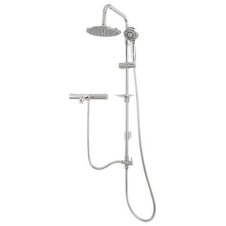 Focus Thermostatic Wall Mounted Bath Shower Mixer with No Rail Kit