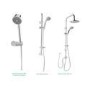 Focus Thermostatic Wall Mounted Bath Shower Mixer with No Rail Kit