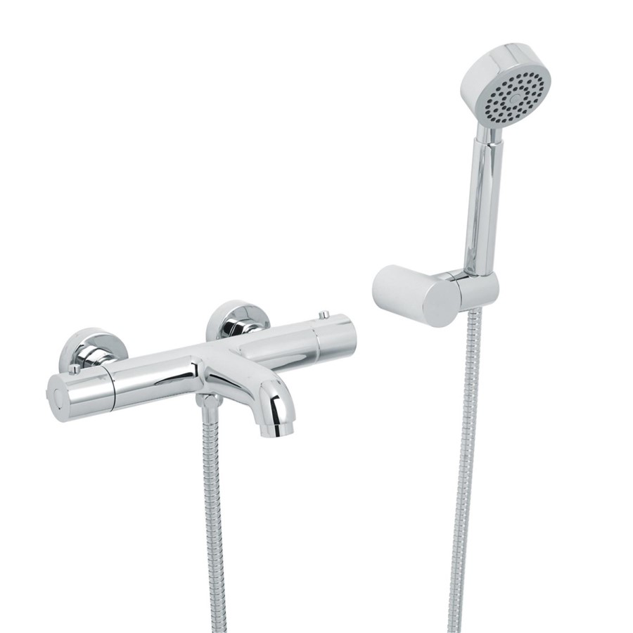 Focus Thermostatic Wall Mounted Bath Shower Mixer with Circo Handset