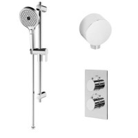 Chrome Concealed Shower Mixer with Dual Control & Round Handset - EcoS9