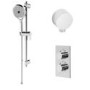 Chrome Concealed Shower Mixer with Dual Control & Round Handset - EcoS9