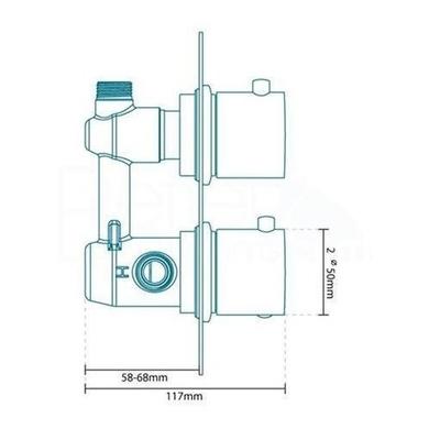 Chrome Concealed Shower Mixer with Dual Control & Round Handset - EcoS9