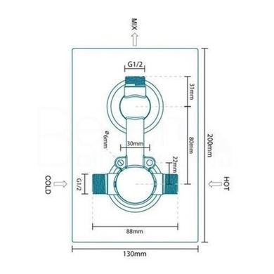 Chrome Concealed Shower Mixer with Dual Control & Round Handset - EcoS9