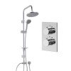 Dualex Riser Slide Shower Rail Kit with EcoS9 Dual Valve &amp; Wall Outlet