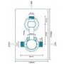 Rina Slide Shower Rail Kit with EcoS9 Dual Valve & Wall Outlet