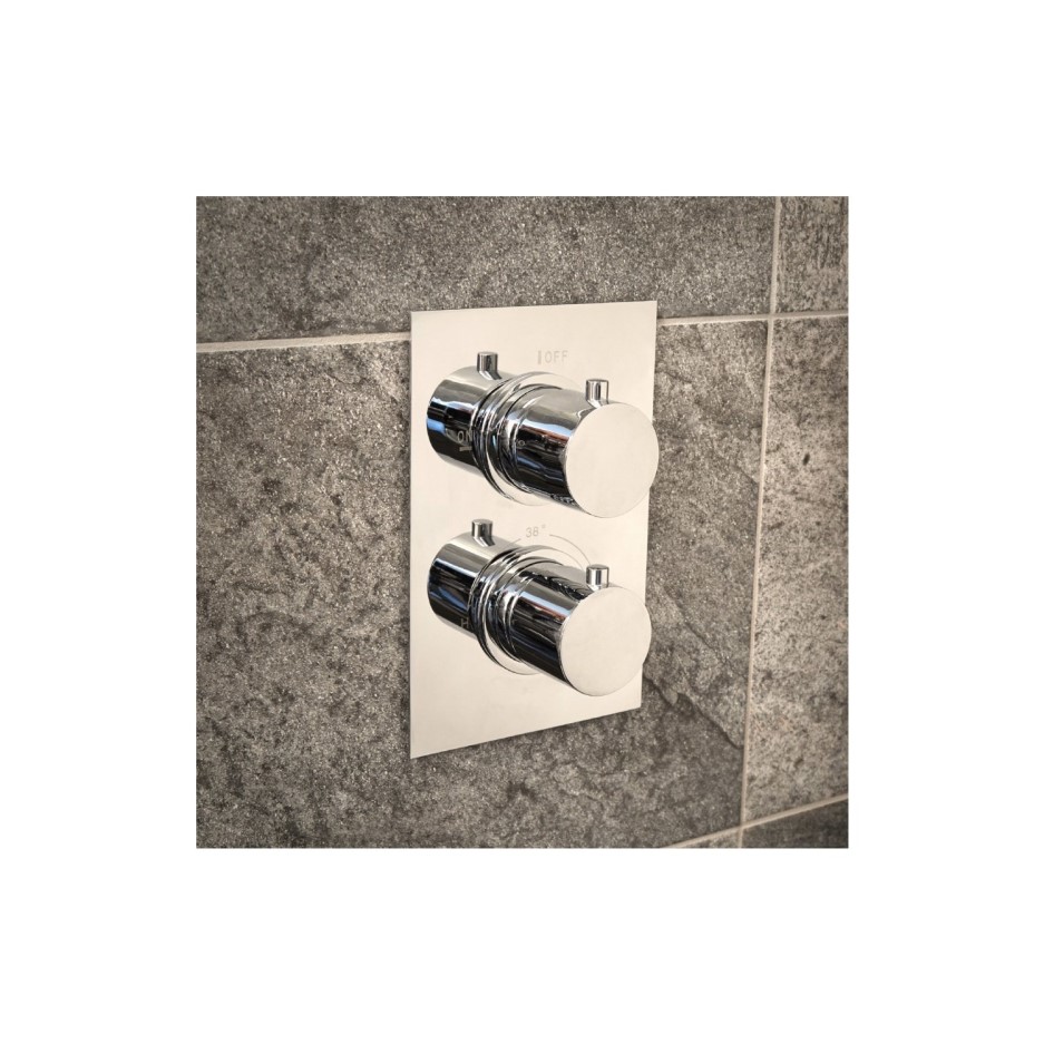 EcoS9 Thermostatic Dual Shower Valve with UltraThin Designer 30mm