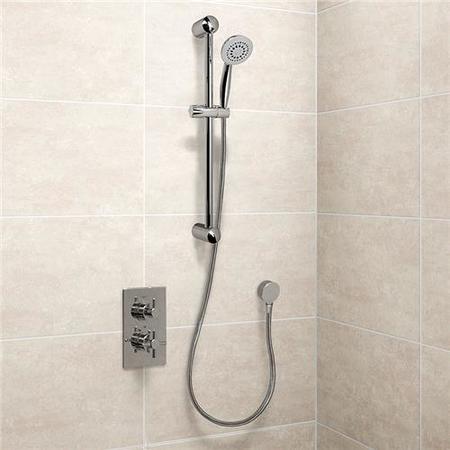 EcoStyle Concealed Dual Control Shower Valve with Outlet and 5 Spray Ezio Kit