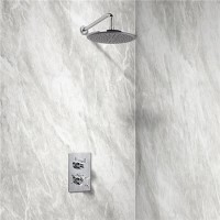EcoStyle Dual Valve with 250mm Shower Head & Wall Arm