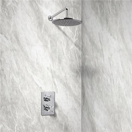 EcoStyle Dual Valve with 250mm Shower Head & Wall Arm