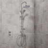 Dualex Riser Slide Shower Rail Kit with EcoStyle Dual Valve &amp; Wall Outlet