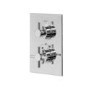 Chrome Concealed Shower Mixer with Dual Control & Slim Square Wall Mounted Head - EcoStyle