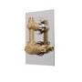 Chrome Concealed Shower Mixer with Dual Control & Slim Square Wall Mounted Head - EcoStyle