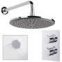 EcoS9 Dual Shower Valve with 25cm Head and Overflow Filler
