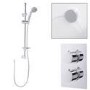 Eco Slide Shower Rail Kit with EcoS9 Dual Valve, Wall Outlet, Filler & Overflow 