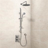 EcoStyle Dual Valve with Diverter, Morgen 20cm Head and EcoSlide Rail Kit