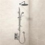 EcoStyle Dual Valve with Diverter, Morgen 20cm Head and EcoSlide Rail Kit