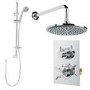 EcoStyle Dual Valve with Diverter, Morgen 20cm Head and EcoSlide Rail Kit