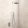 EcoStyle Dual Valve with Handset 250mm Shower Head Wall Arm &amp; Outlet Elbow   