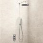 EcoStyle Dual Valve with Handset 250mm Shower Head Wall Arm & Outlet Elbow   