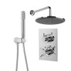 EcoStyle Dual Valve with Handset 250mm Shower Head Wall Arm &amp; Outlet Elbow   