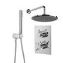 EcoStyle Dual Valve with Handset 250mm Shower Head Wall Arm & Outlet Elbow   
