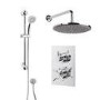 Rina Slide Shower Rail Kit with EcoStyle Dual Valve, 250mm Head & Wall Outlet 