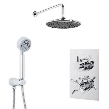 EcoStyle Concealed Dual Control Shower Valve with Diverter, handset and head
