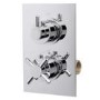 Concealed Thermostatic Mixer Shower with Slim Ceiling Shower Head  Round Handset - EcoStyle