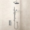 Eco Slide Shower Rail Kit with EcoStyle Triple Valve, 200mm Head, Wall Outlet, Filler &amp; Overflow