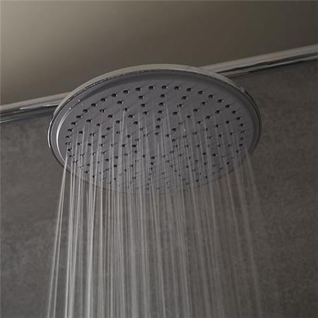 Aqualine Round Riser Slide Shower Rail Kit with Bracing Frame & Valve 