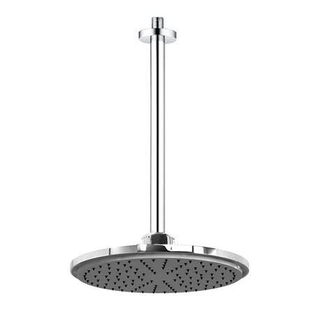 Round 200mm Rain Shower Head & Ceiling Arm