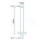Round 200mm Rain Shower Head & Ceiling Arm