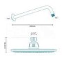 Round 20cm Rain Shower Head and Wall Arm PLUS Freeflow Bath Filler With Push Button Waste and Overflow