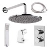 EcoS9 Dual Valve with Handset, 250mm Shower Head, Wall Outlet &amp; Wall Arm 