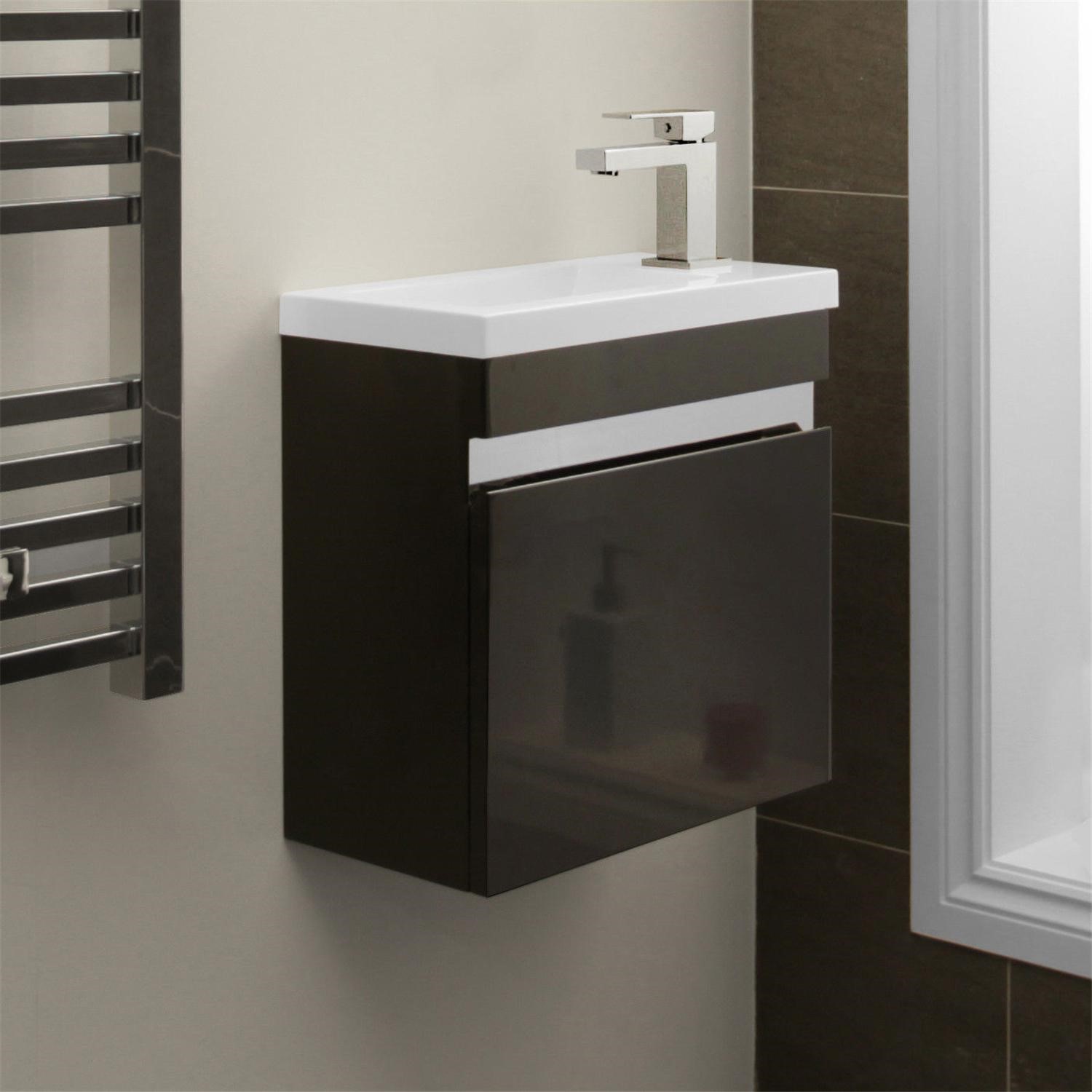 Vigo 420mm Wall Mounted Black Vanity Unit - Better Bathrooms