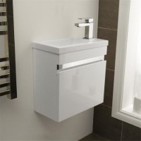 Vigo 420mm Wall Mounted White Vanity Unit