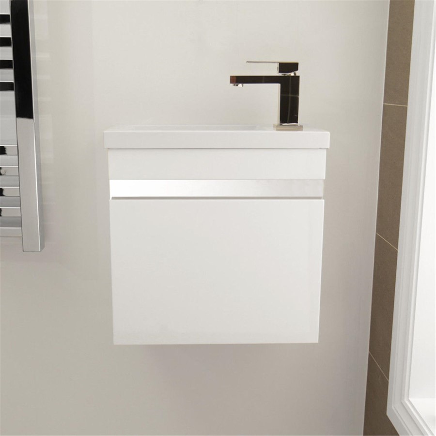 Vigo 420mm Wall Mounted White Vanity Unit