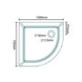 AquaLine 1000 Quadrant Shower Enclosure with Ultralite Shower Tray