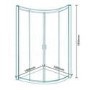 AquaLine 1000 Quadrant Shower Enclosure with Ultralite Shower Tray