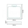 Square Low Profile Shower Tray 800 x 800mm - Elusive
