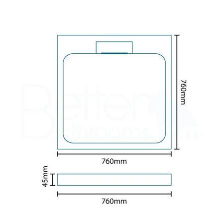 Low Profile Shower Tray 760 x 760mm Stone Resin - Elusive
