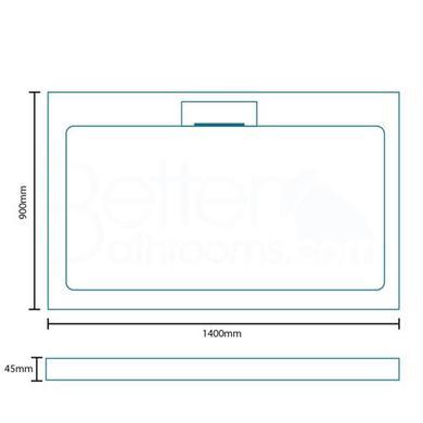 GRADE A1 - Expressions 1400 x 900 Rectangular Shower Tray