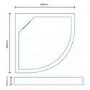Stone Resin Quadrant Shower Tray 800 x 800mm - Elusive